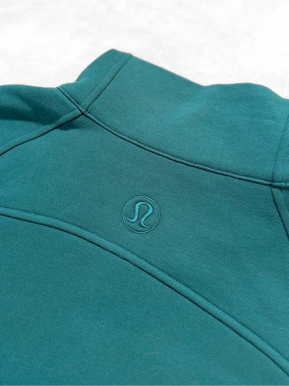 NWT Lululemon Scuba Oversized Funnel Neck Half Zip *Long – Storm Teal – M/L - Picture 5 of 11